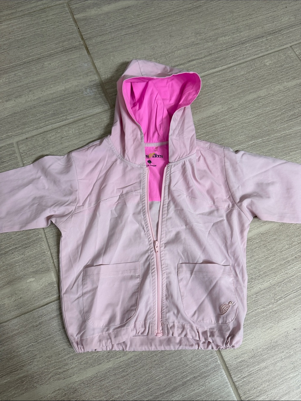 Turtles and Tees lightweight baby girl jacket